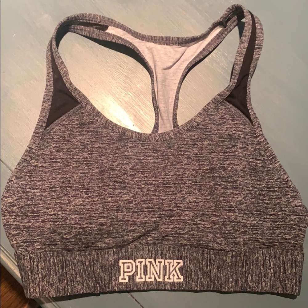 Pink sports bra
